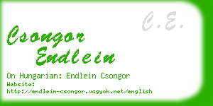 csongor endlein business card
